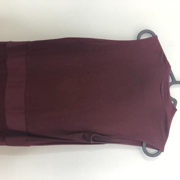 AllSaints Lani Dress Rust Maroon Maxi Faux Wrap 6 - Picture 6 of 15